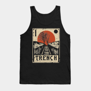 Trench Railway Brutalist Art Print Tank Top
