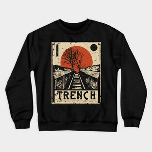Trench Railway Brutalist Art Print Crewneck Sweatshirt