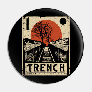 Trench Railway Brutalist Art Print Pin