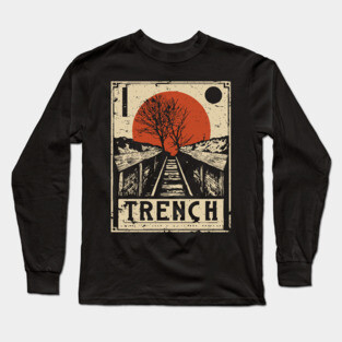Trench Railway Brutalist Art Print Long Sleeve T-Shirt