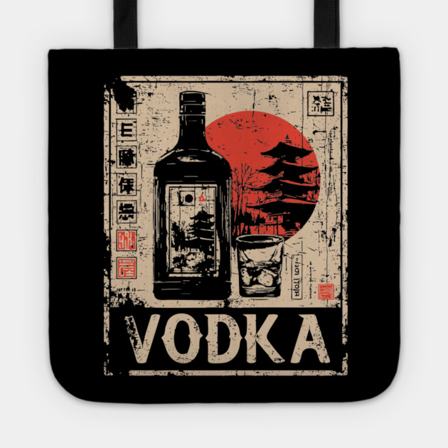 Vodka Glass Japanese Bar Poster Tote by TuncGK