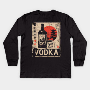 Vodka Glass Japanese Bar Poster Kids Long Sleeve T-Shirt