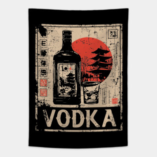 Vodka Glass Japanese Bar Poster Tapestry