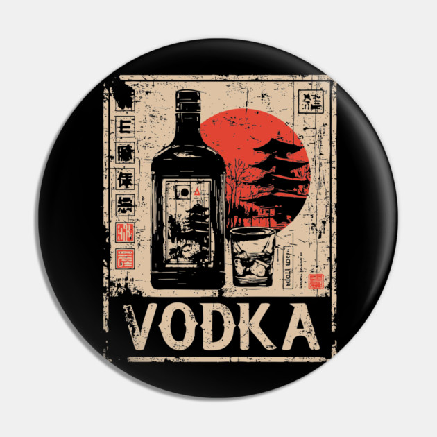 Vodka Glass Japanese Bar Poster Pin by TuncGK