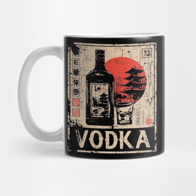 Vodka Glass Japanese Bar Poster by TuncGK