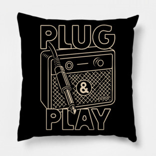 Plug & Play. Amp Lineart Pillow