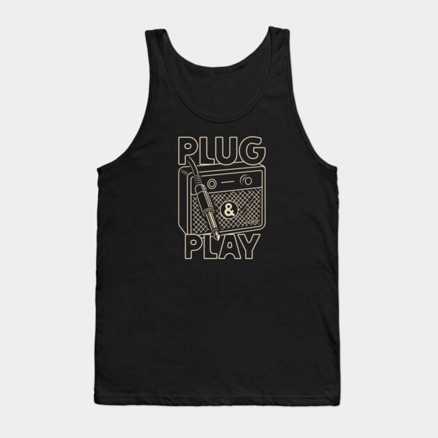 Plug & Play. Amp Lineart Tank Top by filiposwear