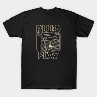 Plug & Play. Amp Lineart T-Shirt