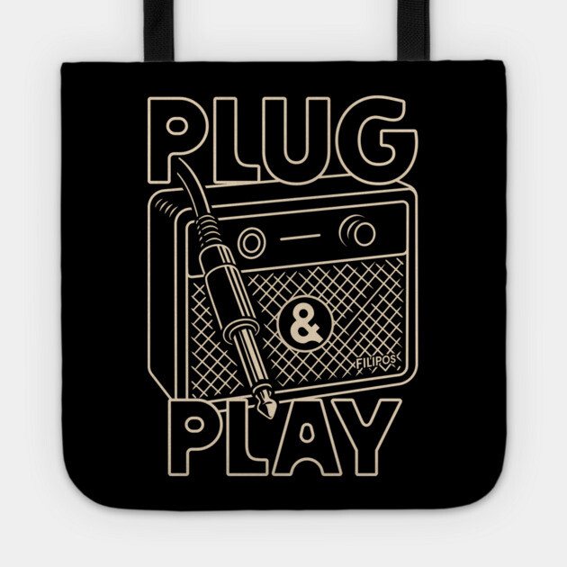 Plug & Play. Amp Lineart Tote by filiposwear