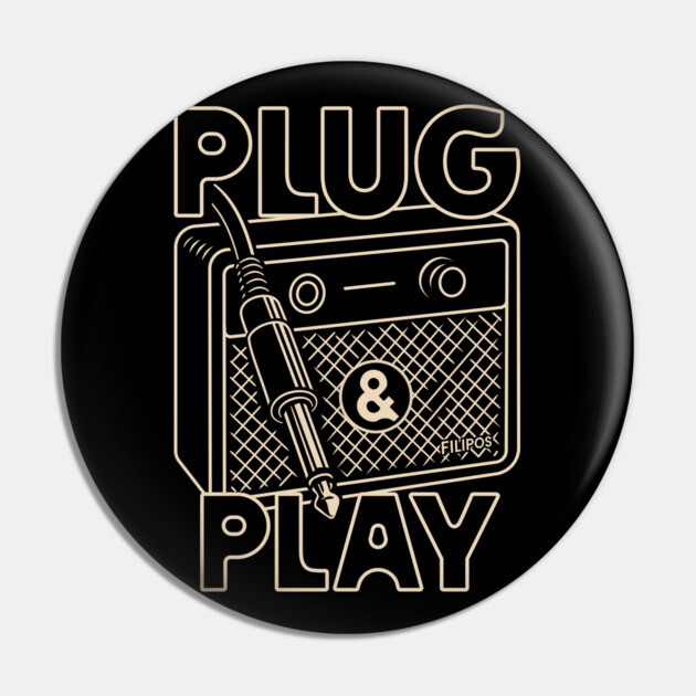 Plug & Play. Amp Lineart Pin by filiposwear