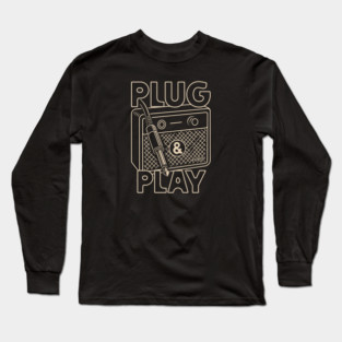 Plug & Play. Amp Lineart Long Sleeve T-Shirt