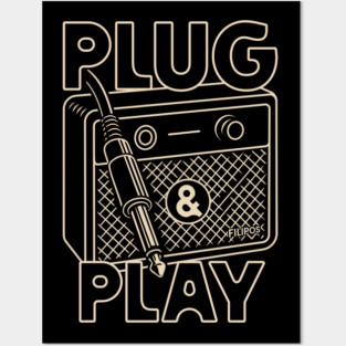 Plug & Play. Amp Lineart Posters and Art