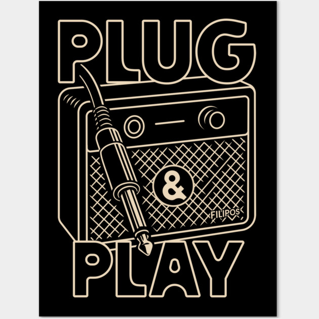 Plug & Play. Amp Lineart Wall Art by filiposwear
