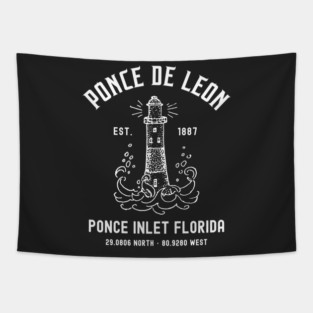Ponce de Leon Florida . Lighthouse Tapestry