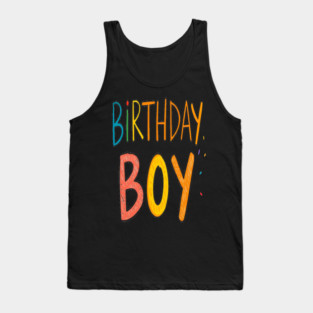 Birthday Boy Tee - Officially One Year Older (Maybe Wiser?) Colorful Birthday Boy Celebration Tank Top