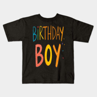 Birthday Boy Tee - Officially One Year Older (Maybe Wiser?) Colorful Birthday Boy Celebration Kids T-Shirt