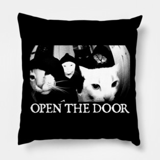 Funny Cat Gang Vintage Funny Cat Meme Pillow