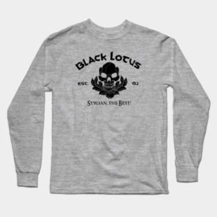 Black Lotus (White) Long Sleeve T-Shirt