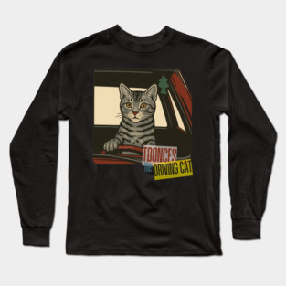 Toonces the Cat Behind the Wheel Long Sleeve T-Shirt
