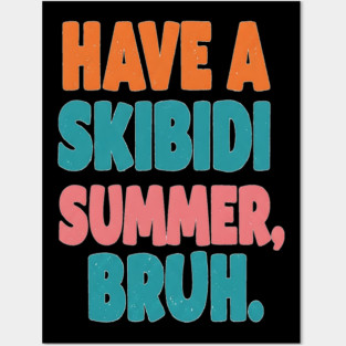 Skibidi Summer Tee - Totally Tubular Toilet Time Posters and Art