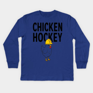 Chicken Hockey Tee - Foul Play on Ice Kids Long Sleeve T-Shirt