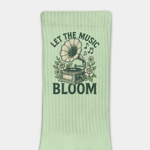 Let the Music Bloom. Light Floral Vinyl by filiposwear