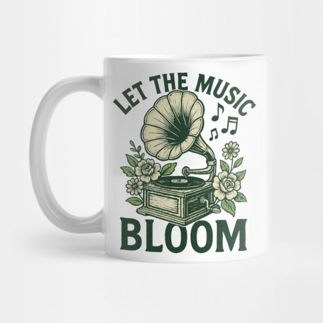 Let the Music Bloom. Light Floral Vinyl by filiposwear
