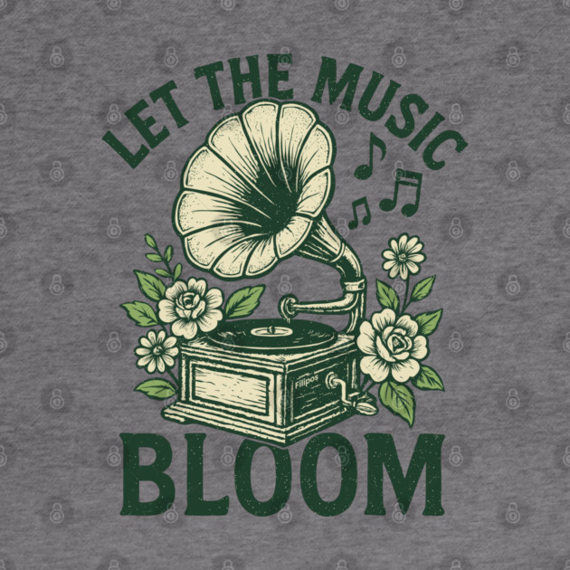 Let the Music Bloom. Light Floral Vinyl by filiposwear