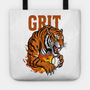 Grit Tiger Baseball Tee - Fierce Feline Fastball Tote