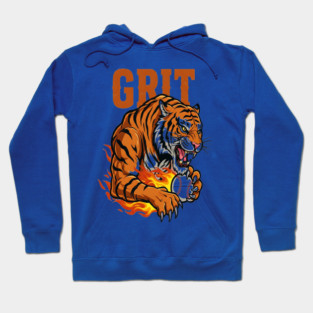 Grit Tiger Baseball Tee - Fierce Feline Fastball Hoodie