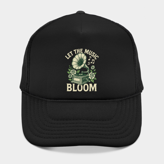 Let the Music Bloom. Dark Floral Vinyl by filiposwear
