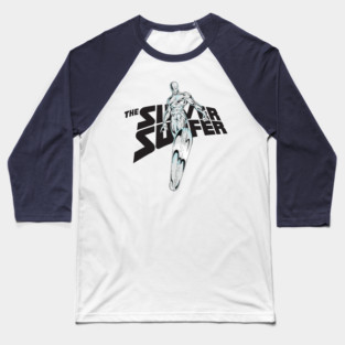 Surfing with the Alien Hero Pose v1 Baseball T-Shirt