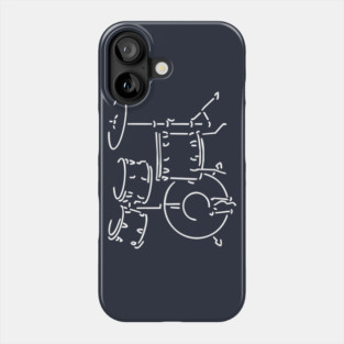 Drum Set - White Phone Case