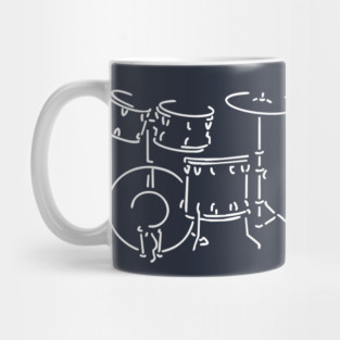 Drum Set - White Mug