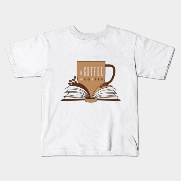 Coffee and books Caffeinated Chapters Kids T-Shirt by SR8891