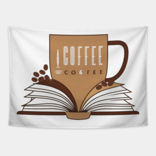 Coffee and books Caffeinated Chapters Tapestry