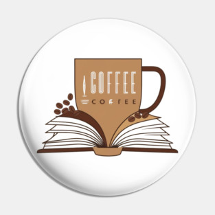 Coffee and books Caffeinated Chapters Pin