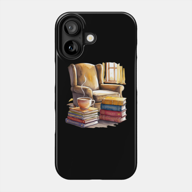 cozy Reading Nook Books and Coffee Phone Case by SR8891