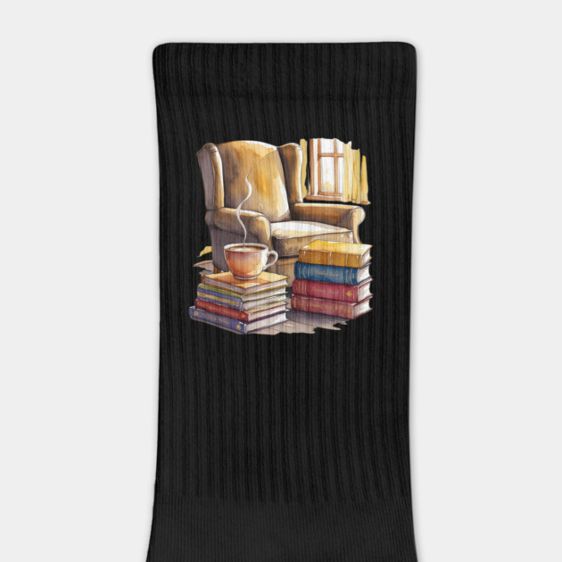 cozy Reading Nook Books and Coffee by SR8891