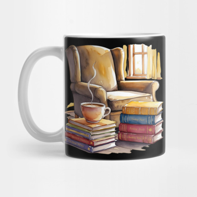 cozy Reading Nook Books and Coffee by SR8891