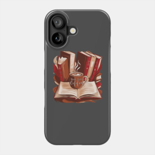Book Lovers Fuel Coffee and Chapters Artwork Phone Case