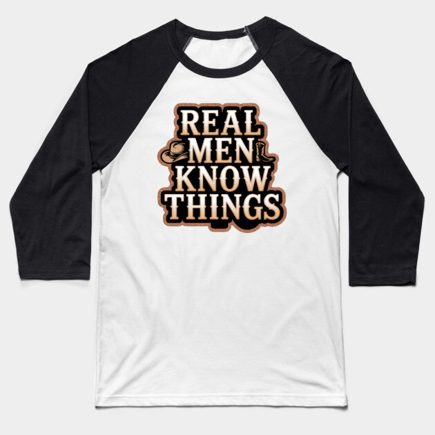 Real Men Baseball T-Shirt by BA