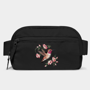 Rufous Hummingbird with Pink Blossoms Bag