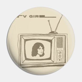 RETRO TV GIRL Pin