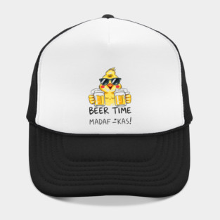 Beer Chick Tee - Clucking Good Brew Time - Funny Beer Chick Madafkas Hat