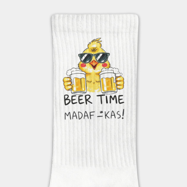 Beer Chick Tee - Clucking Good Brew Time - Funny Beer Chick Madafkas by OUTFITPAW