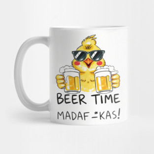 Beer Chick Tee - Clucking Good Brew Time - Funny Beer Chick Madafkas Mug