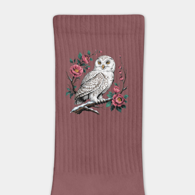 Snowy Owl Among Winter Blossoms by BirdsnStuff