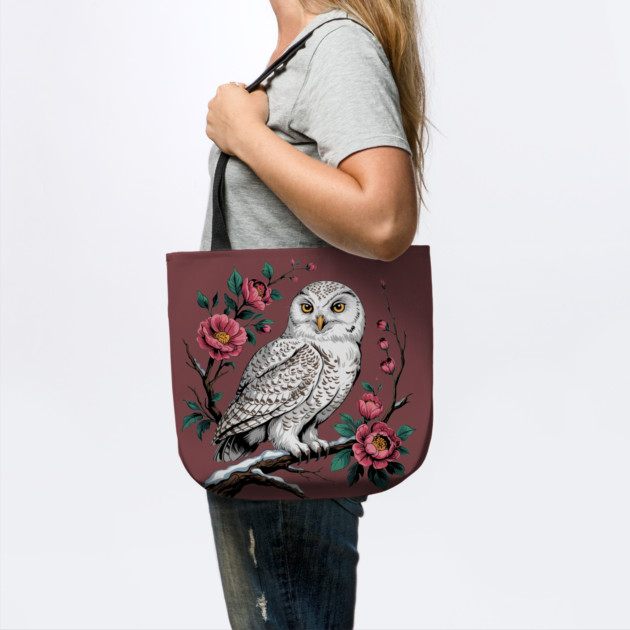 Snowy Owl Among Winter Blossoms by BirdsnStuff