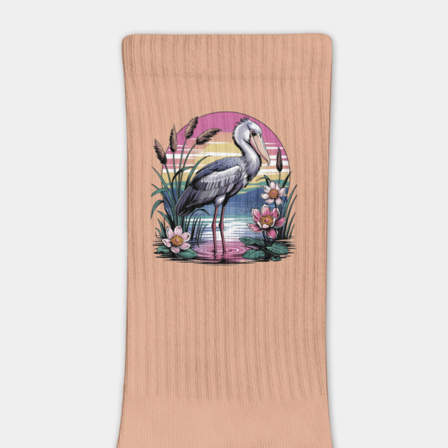 Majestic Shoebill Stork at Sunset for Birdwatchers by BirdsnStuff